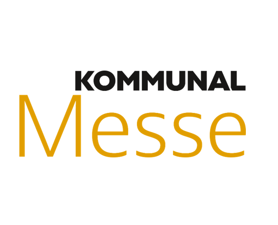 Logo mit den Worten Kommunal Messe, das auf eine kommunale Messe oder Ausstellung hinweist.